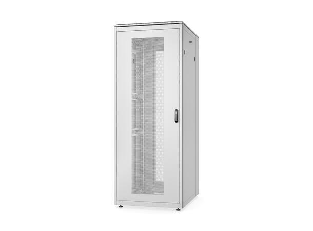 Gulvskap 42U 800x1000mm Grå perforert front- og bakdør