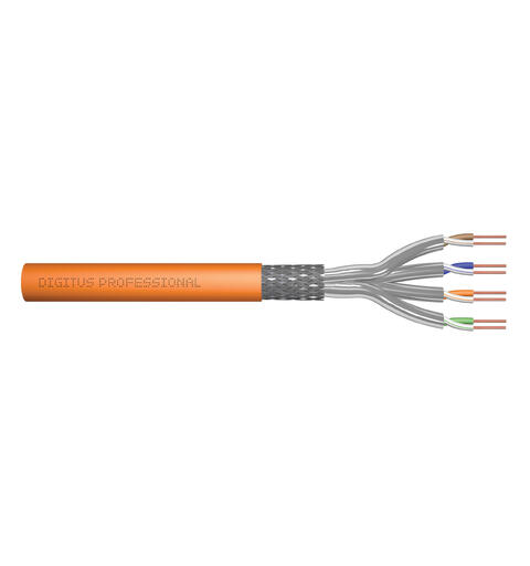Kat7 kat6a S/FTP 4p HF Orange 500mT Digitus 1200MHz AWG23