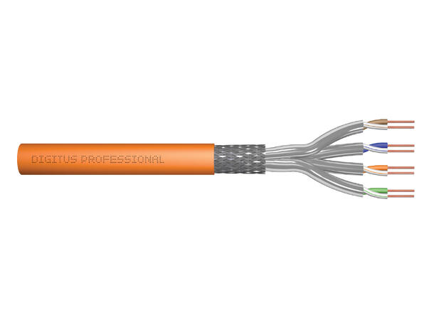 Kat7 kat6a S/FTP 4p HF Orange 500mT Digitus 1200MHz AWG23 