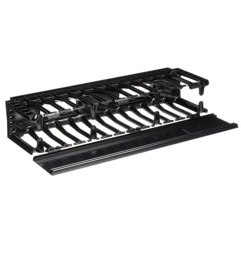 Kabelføringspanel 2U med lokk hengslet NetManager® Sort