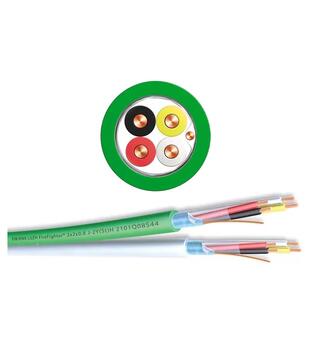 EIB/KNX 2x2x0,8mm Quad kabel LSZH FireFighter®, Dca-s2,d2,a2, Grønn