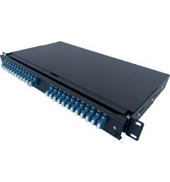Fiberpanel OS2 inkl 24xLC-D adapter Sort