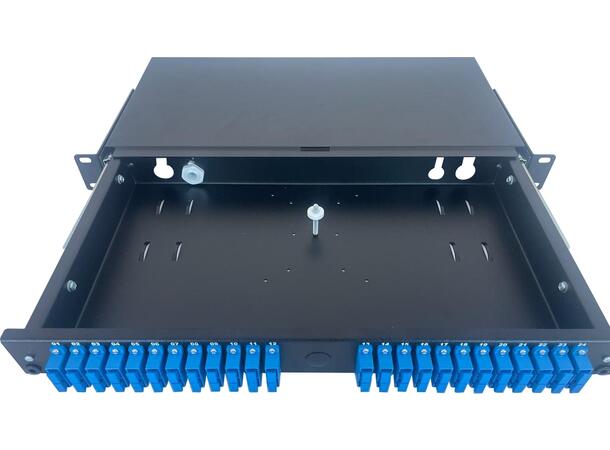 Fiberpanel OS2 inkl 24xLC-D adapter Sort 