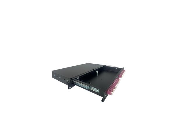 Fiberpanel OM4 inkl 24xLC-D adapter Sort 