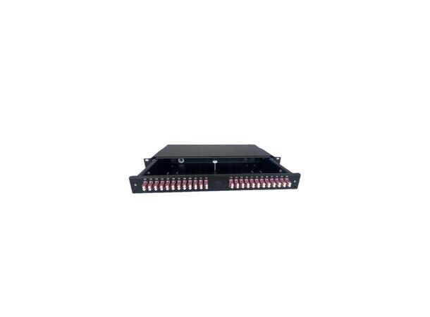 Fiberpanel OM4 inkl 24xLC-D adapter Sort 