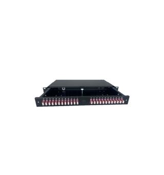 Fiberpanel OM4 inkl 24xLC-D adapter Sort
