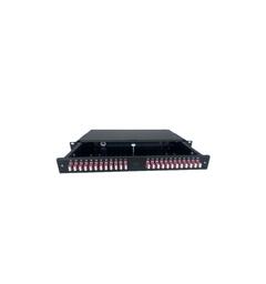 Fiberpanel OM4 inkl 24xLC-D adapter Sort