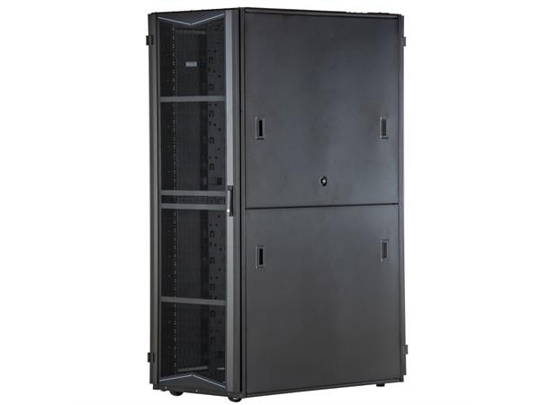 FlexFusion Cabinet 48RU 800mmx1200mm Brush Sea L PDU BRKT Black
