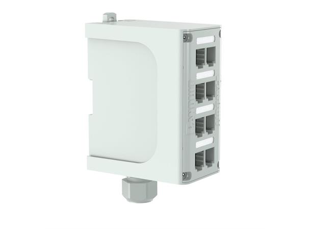Mini-Com® 8-port DIN Rail Fiber panel Panduit IndustrialNet™