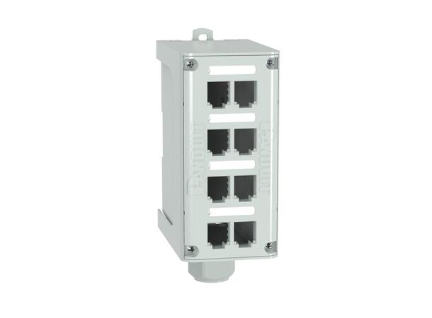 Mini-Com® 8-port DIN Rail Fiber panel Panduit IndustrialNet™