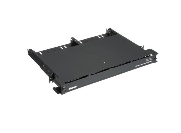 HD Flex 1RU 6 port Enclosure, Sort Panduit for inntil 144 fiber 