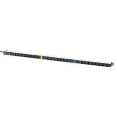 PDU Basic 16A, 3 fas, Vertikal 24xC13, 3xC19, 3m kabel, IEC 60309
