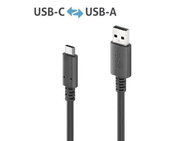 USB 3.2 10Gbps aktiv USB-C / USB-A 5m PureLink, PureInstall Gen 2x1 3A/5V/15W 