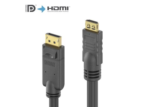 DisplayPort til HDMI kabel 4K 12,5m PureLink, PureInstall sort