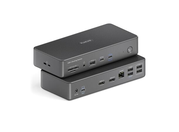 Docking Station USB4 Dual Display 14-i-1 USB-C docking 40Gbps/100W PD 