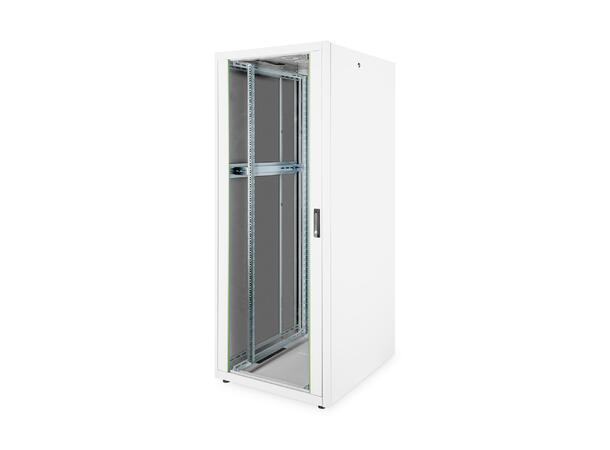 42U Gulvskap Basic H2053xB800xD1000mm Grå, med glassdør 