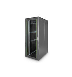 42U Gulvskap Unique H2053xB800xD1200mm Sort, med glassdør