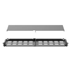 HD Flex 1U bunn plate for panel sort Panduit, med bakdeksdel