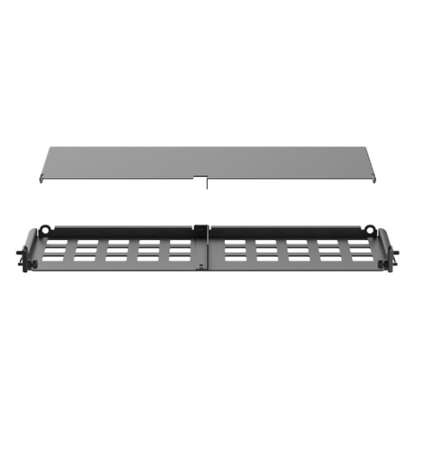 HD Flex 1U bunn plate for panel sort Panduit, med bakdeksdel