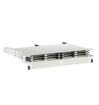 HD Flex 1 RU 6 port Enclosure, White Panduit for inntil 144 fiber