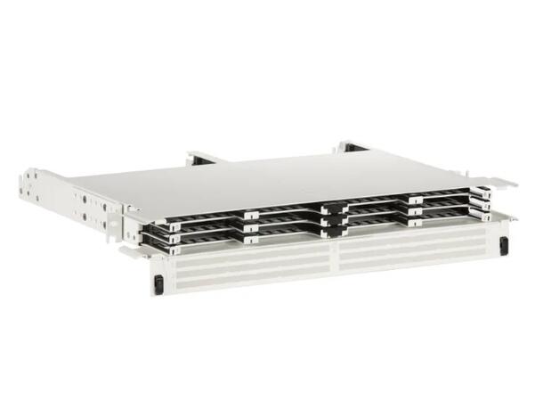 HD Flex 1 RU 6 port Enclosure, White Panduit for inntil 144 fiber 