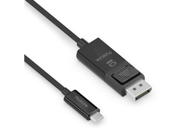 USB-C til DisplayPort kabel 4K60 2m PureLink, iSeries sort 