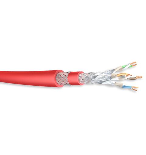 Armada Cat6A Armert Funksjonssikker DNV LSZH, SHF1, UV Res, GSWB, Rød