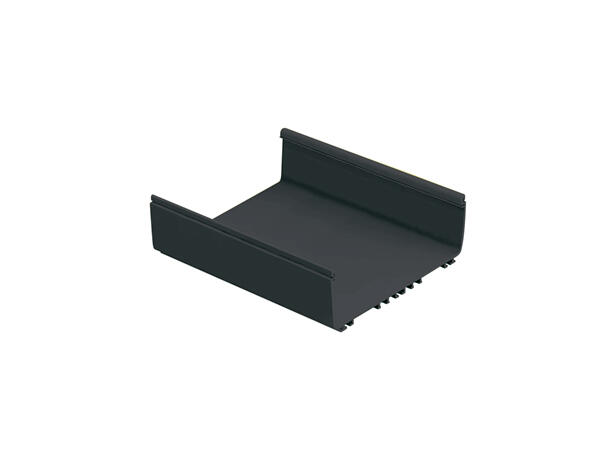 FiberRunner 12x4" Kanal, HF Sort Panduit lengder à 2m, pris pr meter 