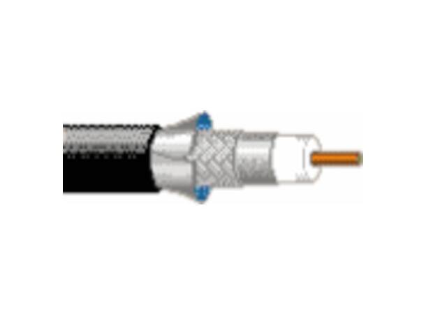 Videokoaks RG-7 12GHz 4K 75 Ohm AWG16 HF Belden Ø=8,13mm LSZH Sort, 500mT 