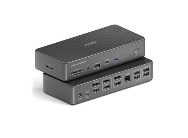 Docking Station USB3.2 Dual Display DL 18-i-1 USB-C docking 3+2+2 USB 100W PD 