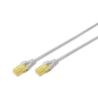 Patch kat6a U/UTP Grå 1m Digitus, Halogenfri
