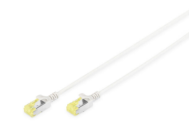 Slim patch kat6a U/FTP AWG28 Grå 0,5m Digitus, Halogenfri 