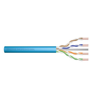 Kat6a U/UTP kabel 500MHz AWG23/1 Blå, Dca, trommel à 500m