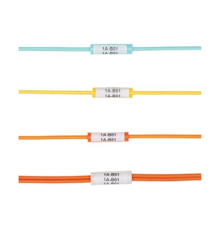 Merke hylse 2mm for simplex kabel, Gul Innvendig Ø= 2,36mm, LabelCore, 100 pk
