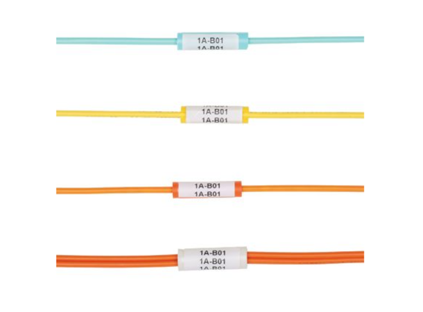 Merke hylse 2mm for simplex kabel, Gul Innvendig Ø= 2,36mm, LabelCore, 100 pk 