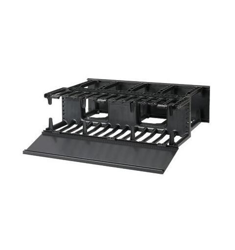 Kabelføringspanel 3U hengslet lokk dual Panduit