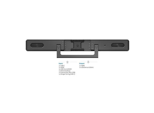 Vuelogic Videobar med AV hub VB300 Soundbar, Kamera, Mikrofon, Switch 