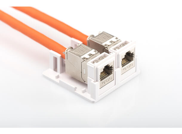 Påvegguttak for 2xKeystone Hvit Digitus 