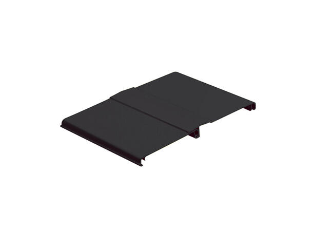 FiberRunner 12x4" Hengslet lokk, Sort Panduit 