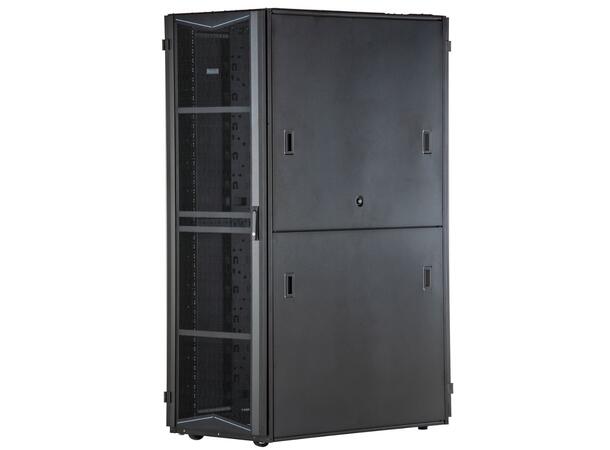 FlexFusion Cabinet 48RU 800mmx1200mm Brush Seal L/R PDU BRKT Black 