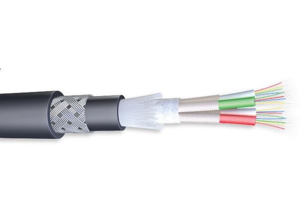 Fiberkabel G24 OM1, F103 QFCB MUD res. Armada,Funksjonssikker, DNV,NEK606 Black 