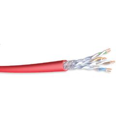 Kat6a S/FTP Funksjonssikker FRLSZH IEC60331-23/IEC60332-3-22, TUB, Red