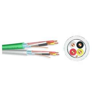 EIB/KNX 2x2x0,8mm Quad kabel LSZH FireFighter®, Dca-s2,d2,a2, Hvit