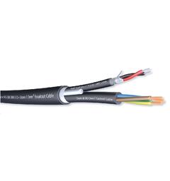 Hybrid kabel 110 Ohm AES/EBU DMX512+ LSZH, 3x1.5mm² Power, Black