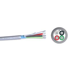 Signalkabel 4 par, AWG24, Skjermet, LSZH Ø=6,43mm, Grå