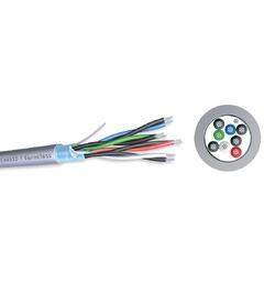 Signalkabel 4 par, AWG24, Skjermet, LSZH Ø=6,43mm, Grå