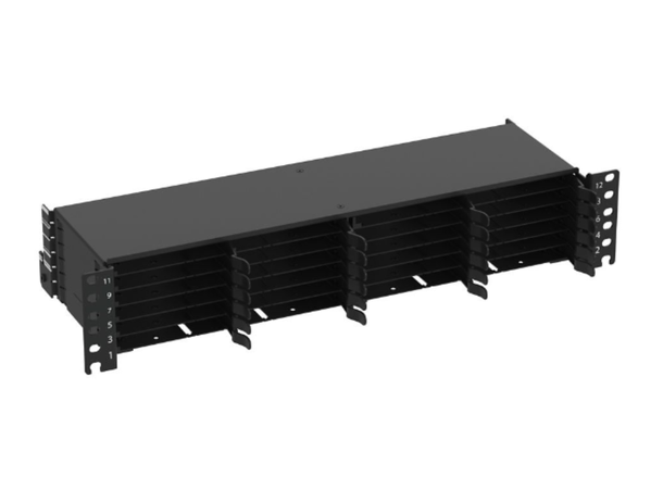 HD Flex Fiber Panel, 2 RU, 24x6-port Panduit 