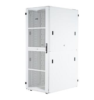 FlexFusion Cabinet 48RU 800mmx1200mm Brush Sea L PDU BRKT White