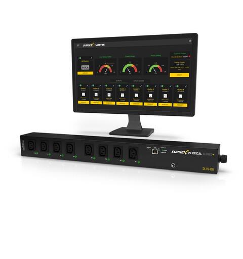 IP-kontrollert PDU 8x IEC C13 SurgeX, Ind swich socket, remote on/off.