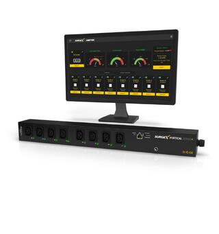 IP-kontrollert PDU 8x IEC C13 SurgeX, Ind swich socket, remote on/off.